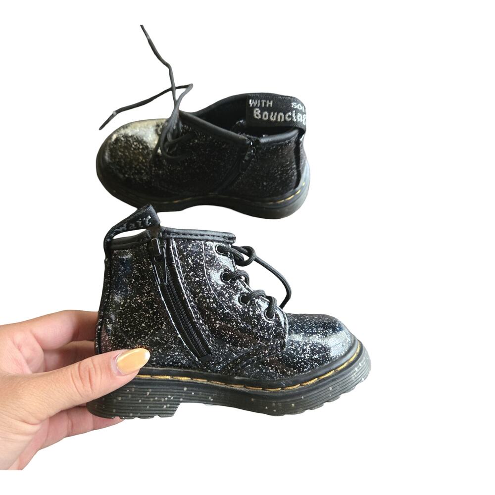 Dr. Marten's Infant 1460 Glitter Patent Leather Boots Size: 6